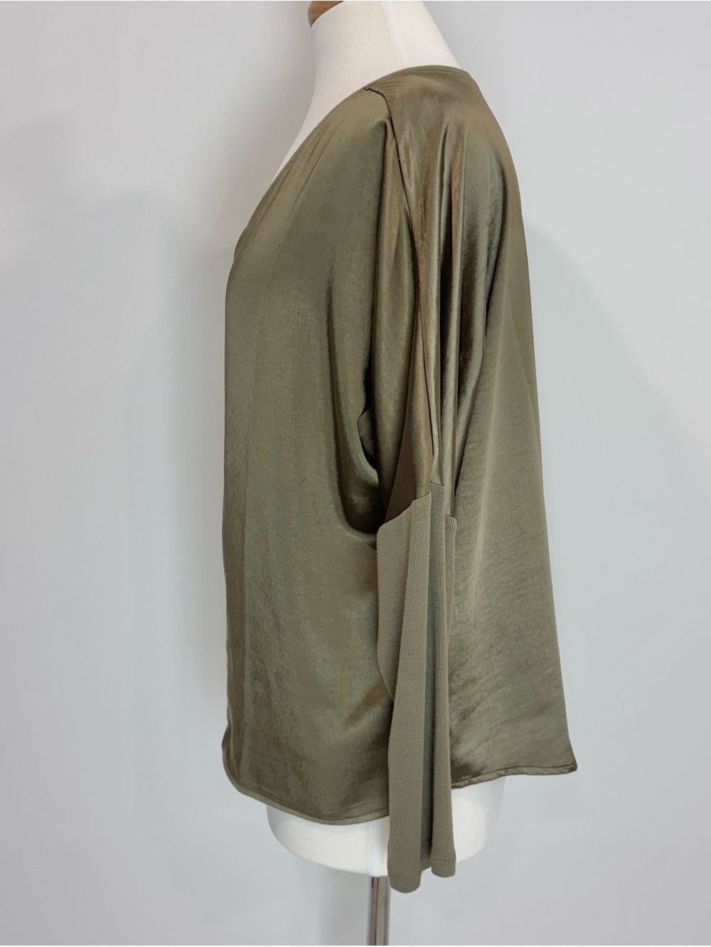 Melissa Nepton olive satin Cindy top - Picture 5 of 8